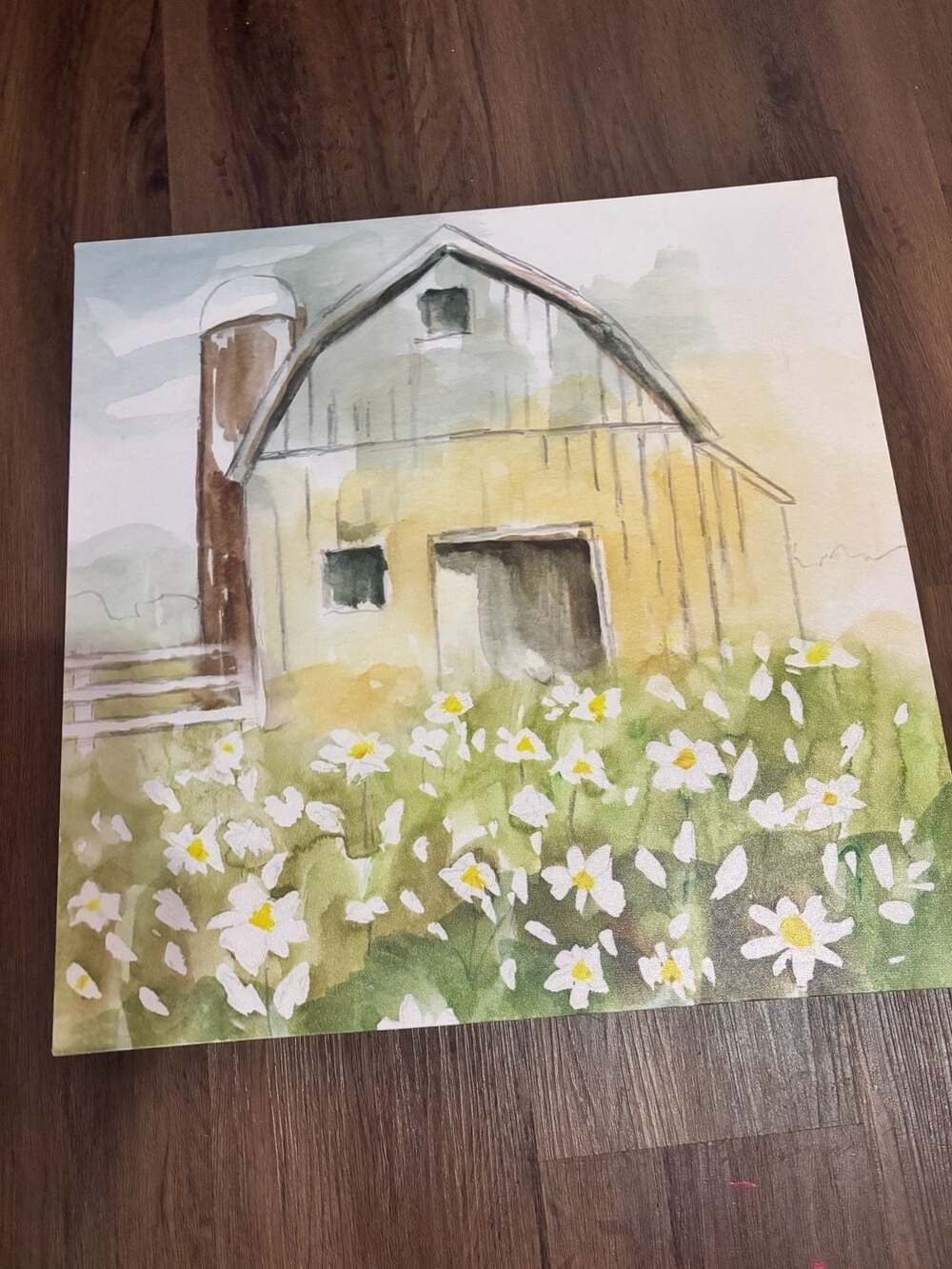 Daisy Barn by Nan Framed Canvas Wall Art Print